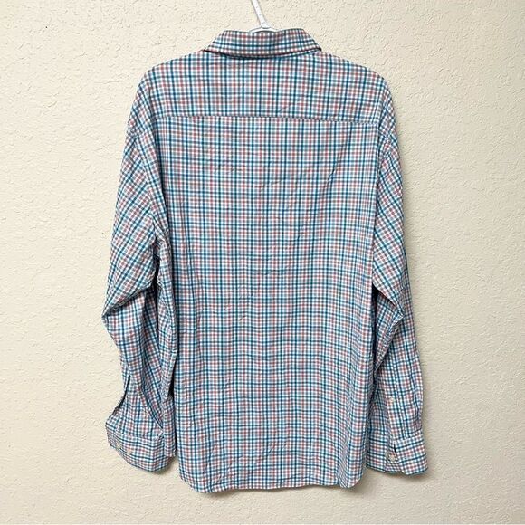 Peter Millar Shirt E4 Men’s Plaid Summer Comfort Button Down Nylon Size XL - Picture 4 of 6